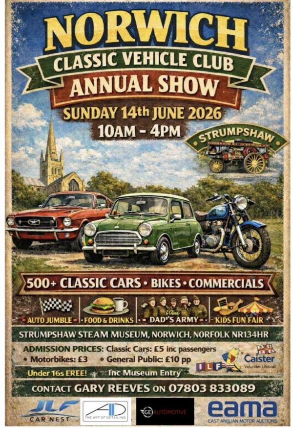 NCVC club show 2026 flyer